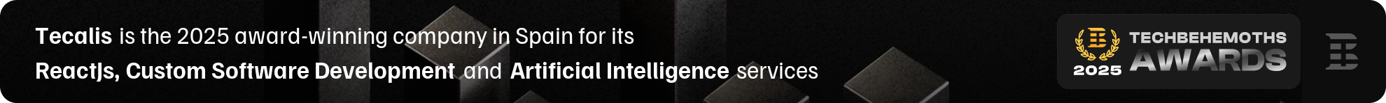 Premios 2025 Inteligencia Artificial y Desarrollo de software Tecalis TechBehemoths