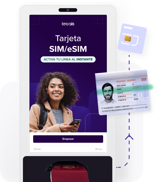 Expedición de tarjetas SIM activadas