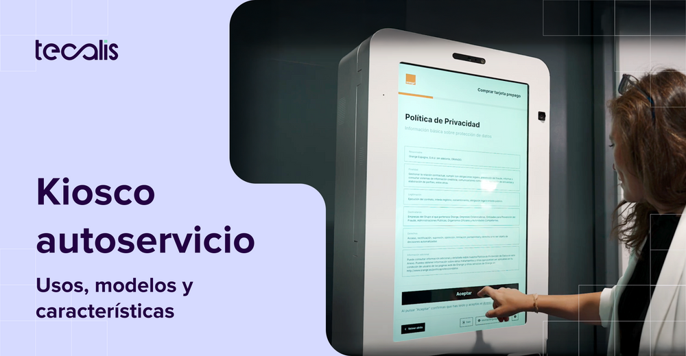 Mujer utilizando un kiosco autoservicio para adquirir una tarjeta prepago blogpost header