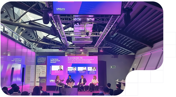 Sala de debate del evento Financial Innovation Summit