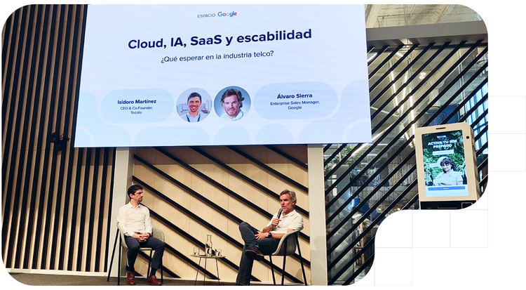 Charla entre Isidoro Martínez y Álvaro Sierra sobre Cloud, IA y agentes especulando sobre el futuro de la industria telco